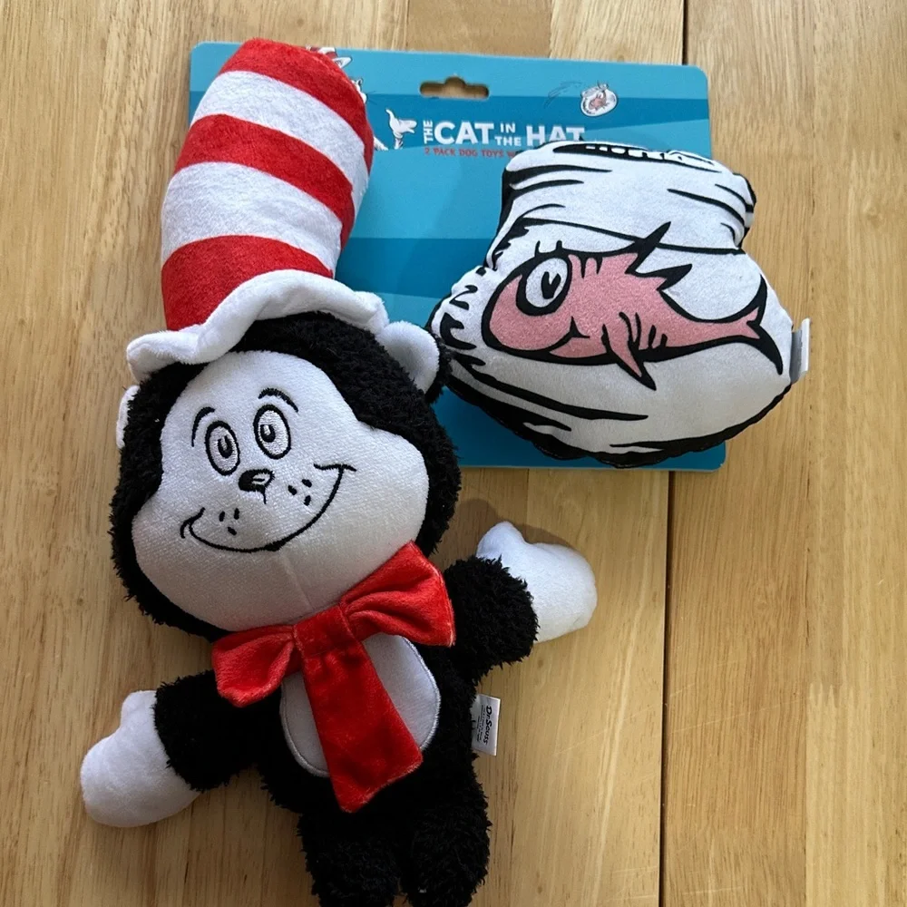 Cat in the Hat Plush Dog Toy Set